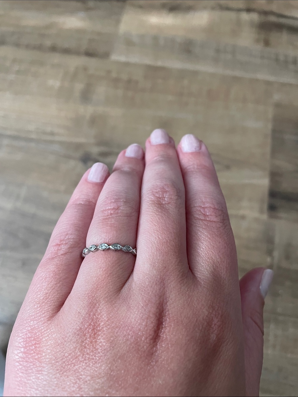 Alex + Ani Silver and Diamond Ring